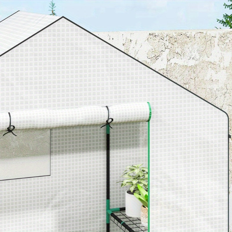 Kasje – Tuinkas – Kweekkas – Broeikas – Serre – Winterbestendig Stalen Frame – Oproldeur en Ventilatie – 143x74x190 cm