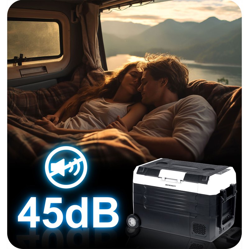 Compressor Koelbox – Draagbare Koelkast – Vriesbox – Camping Koelbox – Elektrische Koelbox – 40 Liter – Twee Compartimenten met Bluetooth Touchbediening