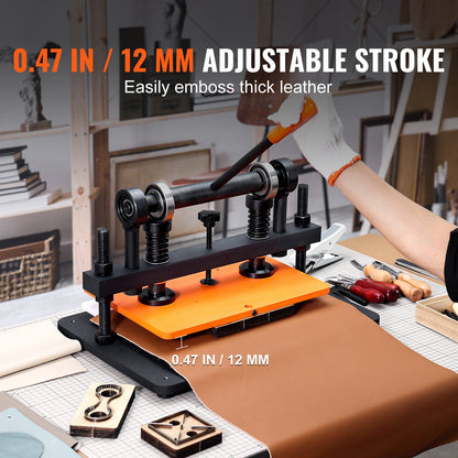 Leer snijmachine – Leidersnijder – Embossingmachine – Ponsmachine – Snijpers – Handmatige bediening – 36 x 25,9 cm werkoppervlakte – 1,5 ton draagvermogen