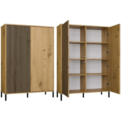 Lambrisering – Wandbekleding – Wandpanelen – Sierlijsten – Behang – 2 Lange Deuren – MDF Artisan Oak – TIP-ON Klik-systeem