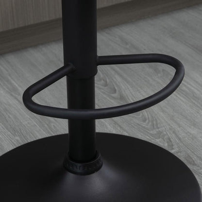 Barstoel – Barkruk – Barstoelen – Keukenstoel – Counterstoel – Verstelbare Hoogte 57-104 cm – Kunstleer Met Armleuning En Rugsteun