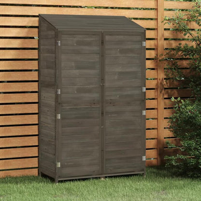 Tuinkast – Tuinberging – Opbergkast – Buitenopslag – Tuinkasten Antraciet – Hoogwaardig Vurenhout – Compact 102x52x174,5 cm