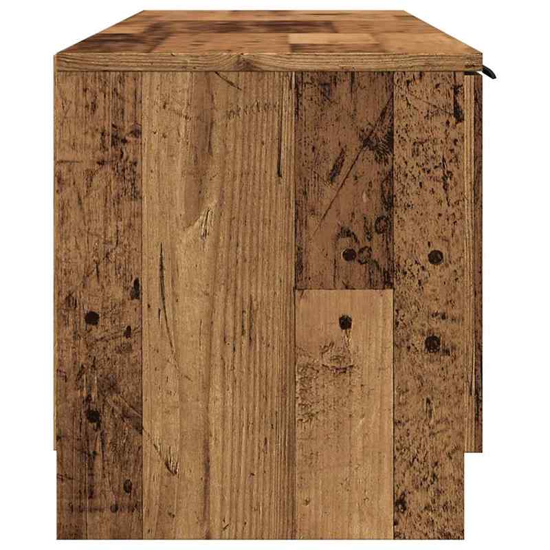 tv-meubel – tv-kast – tv-dressoir – televisie meubel – media meubel – Hardhout – 140x35x40 cm – Ruime Opbergruimte