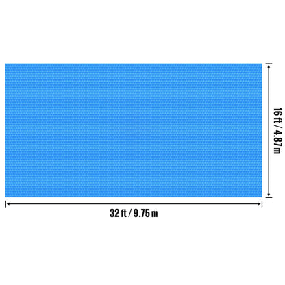 Solar Zwembadfolie – Zwembad Cover – Zwembad Deksel – Solar Cover – Zwembad Afdekking – Blauw – 36 x 16 ft (11 x 5 m) – 16 Mil Duurzaam PE Materiaal – Beperkt Waterverdamping Tot 95%