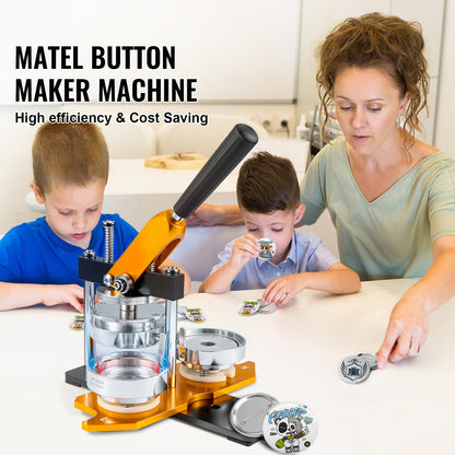 Buttonmaker – Badge Machine – Knopenmachine – Speldmaker – DIY Button Pers – 75 mm Diameter – Staal & Aluminium