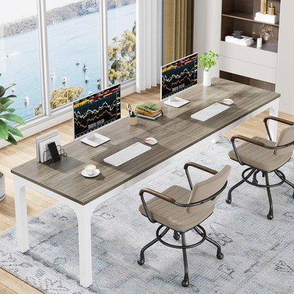 Bureau – Computertafel – Werkplek – Kantoortafel – Vergadertafel – Modern Design – 200 x 70 x 75 cm – Eikenhout