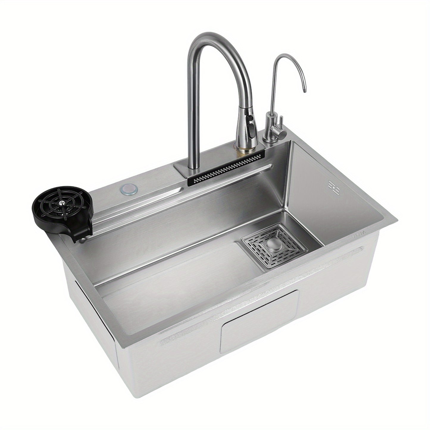 Heavy-Duty 304 Stainless Steel Sink - 8-Inch Large Capacity with Anti-Clog Drain, Noise-Reducing Mats & Anti-Condensation Design for Kitchen, Bathroom, Farm, Garage, Laundry - Commercial & Home Use, Stainless Steel Kitchen Si