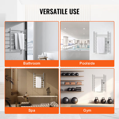 Elektrische Handdoekverwarmer – Handdoekradiator – Badkamerverwarming – Warmhoudrek – Handdoekdroger – Roestvrij Staal – 5 Warmtestanden met Timerfunctie