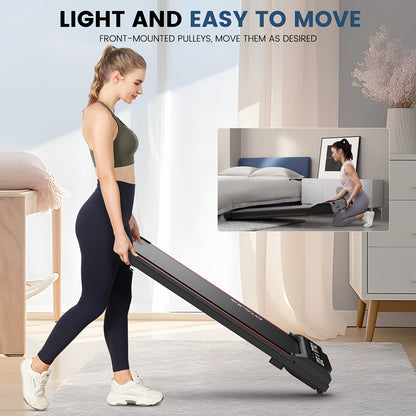 Loopband – Wandelband – Walking Pad – Hometrainer – Treadmill – Inklapbaar met Handgrepen – 37,5x90 cm Loopsoppervlak – Afstandsbediening & App Connectivity