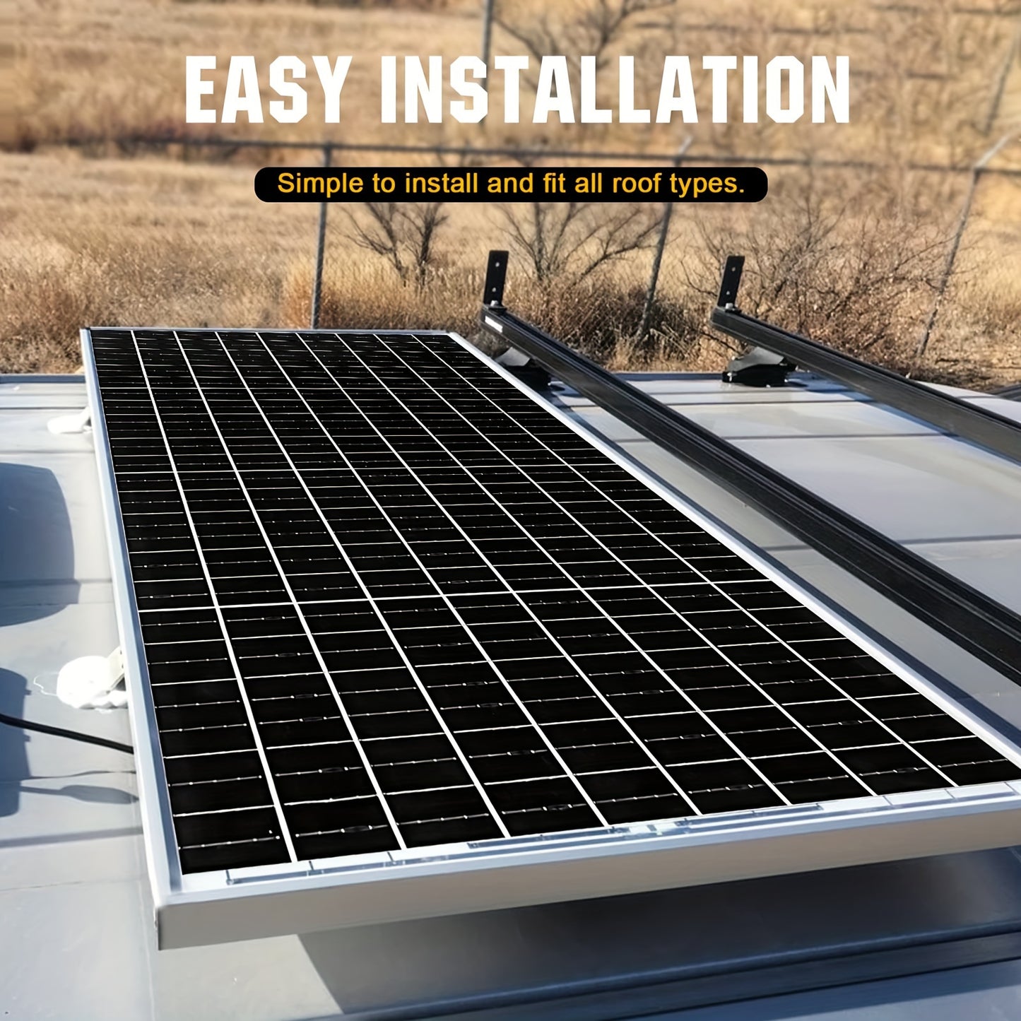 Zonnepaneelset – Solar Panel Kit – Zonnepaneel Compleet Pakket – Zonnepaneel Caravan – Zonnepaneel Camper – 200W-400W Vermogen – Laadregelaar Met LCD & Montagebeugel Zonder Boren