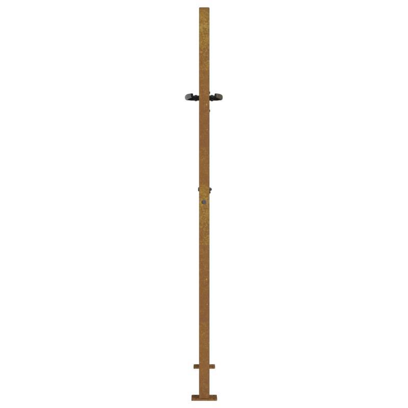 Tuinafscheiding – Tuinscherm – Schutting – Buitenmuur – Cortenstaal Bruin – Graspatroon – 105x155 cm – Weerbestendig