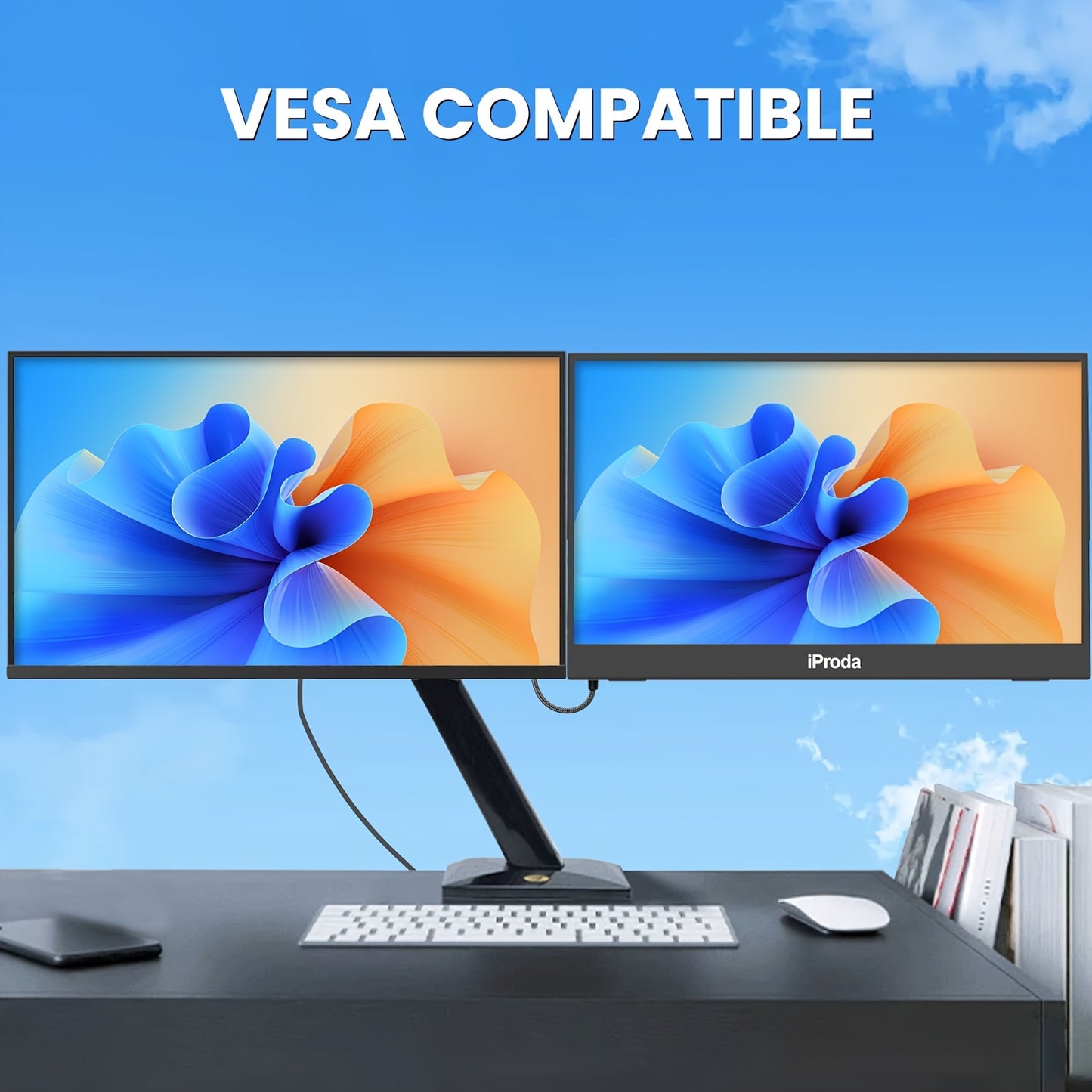Portable Monitor – Extra Scherm – Tweede Beeldscherm – Laptop Monitor – Gaming Monitor – 18,5 Inch – 120Hz Refresh Rate – 100% sRGB Kleurruimte