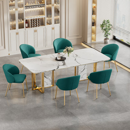 Groene Eetkamerstoelen – Stoelen – Armleuningstoelen – Keukenstoelen – Woonkamerstoelen – Comfortabele Zitting – Gouden Poten