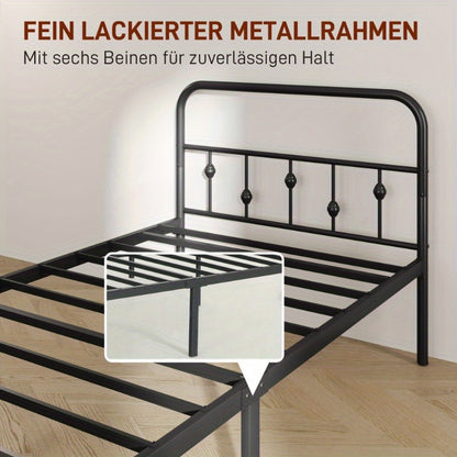 Metal Bed Frame – Stalen Bedframe – Klapbed Frame – Opklapbaar Bed – Slaapbank Frame – Geschikt Voor 200x90 cm Matras – Stevig Metaal – Hoogte 82,5 cm