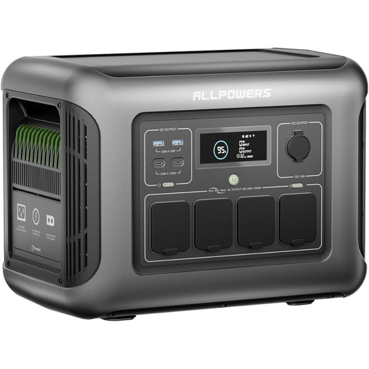 Powerstation – Draagbare Generator – Noodstroomvoorziening – Zonne-energie Centrale – Mobiele Accu – 1600W Output – 1056Wh LiFePO4 Batterij – Ultrafast Opladen 40 Min