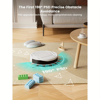 Robotstofzuiger – Slimme Stofzuiger – Dweilrobot – Automatische Stofzuiger – Huisdierreiniger – 2600 mAh Lithium Accu – Anti-Klit Technologie – Wit