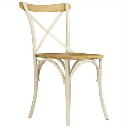 Eetkamerstoel – Stoel – Houten Stoel – Designstoel – Eettafelstoel – Set Van 4 – Ergonomisch Comfort – Witte Massief Houten Afwerking