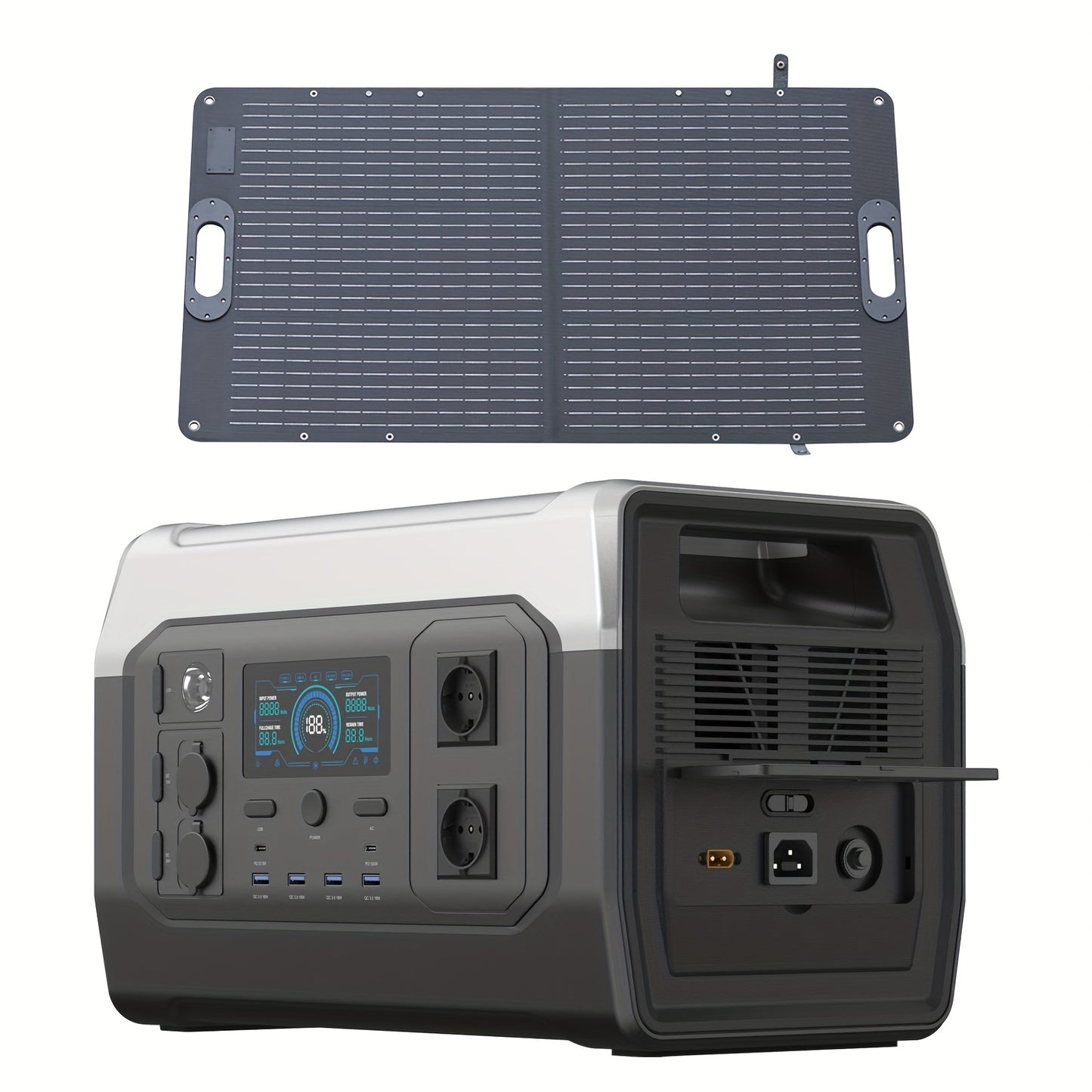 Solar Generator – Zonne-Generator – Draagbare Stroomvoorziening – Powerbank – Back-Up Energie – 1024 Wh Capaciteit – 1800W Piekvermogen