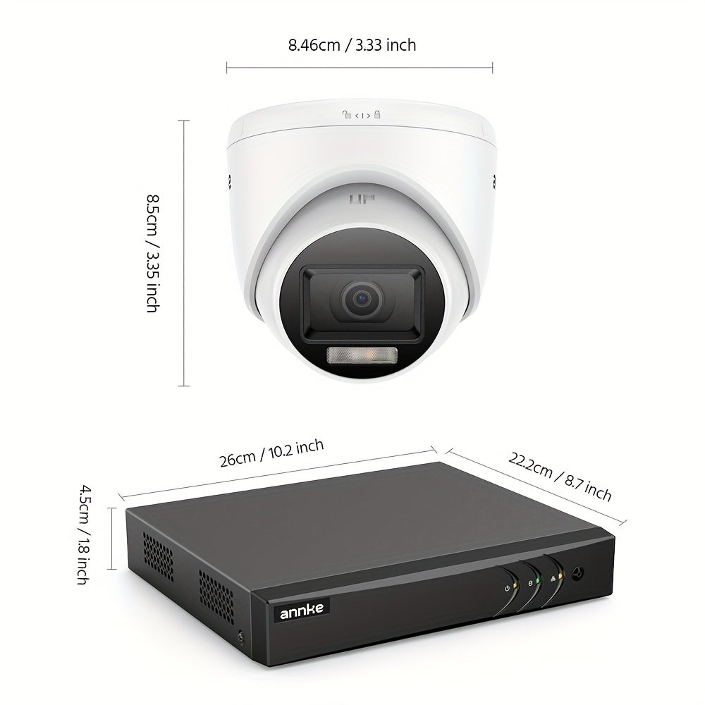Beveiligingscamera Systeem – Camerabewaking – Bewakingscamera – CCTV Camera – Surveillance Set – 8 Kanaals 1080P DVR Recorder – IR Nachtzicht 30m – AI Bewegingsdetectie Met Email Alerts
