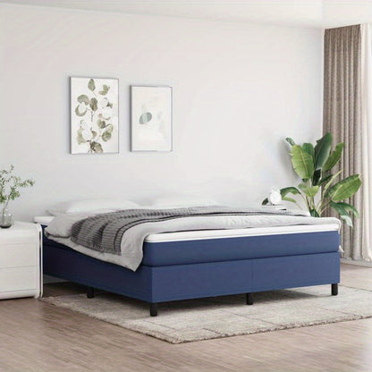 Bed frame without Mattress Blu 180x200cm in Tissue Practical, removable, suitable for all seasons, Spacesaving Bed, Seasonal Bedding, Stylish Bed Frame, Modern Home Decor, Removable Design, Lightweight Construction, Slatted B
