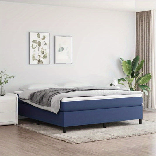 Bed frame without Mattress Blu 180x200cm in Tissue Practical, removable, suitable for all seasons, Spacesaving Bed, Seasonal Bedding, Stylish Bed Frame, Modern Home Decor, Removable Design, Lightweight Construction, Slatted B