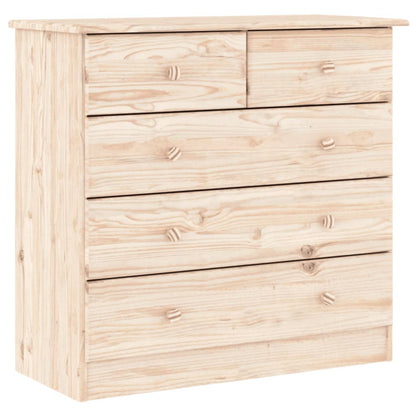 Kast – Hoge Kast – Opbergkast – Opbergmeubel – Woonkast – Massief Dennenhout – Ruime Indeling met Glazen Deuren