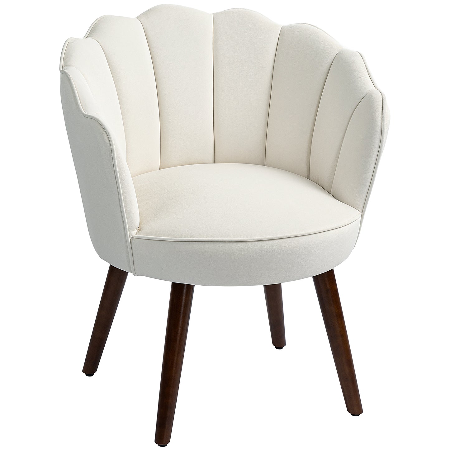 Kuipstoel – Fauteuil – Velvet Stoel – Loungestoel – Designstoel – Velvet-look Bekleding – Houten Hevea Poten – 66x66x78,5 cm – Comfortabel & Stijlvol