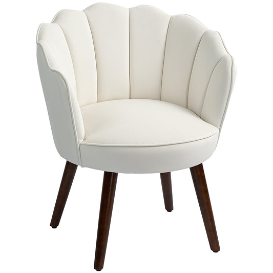 Kuipstoel – Fauteuil – Velvet Stoel – Loungestoel – Designstoel – Velvet-look Bekleding – Houten Hevea Poten – 66x66x78,5 cm – Comfortabel & Stijlvol