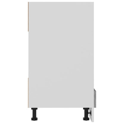 Ovenkast – Keukenkast – Opbergkast – Kastje – Meubel – Beton Grijs – 60x46x81,5 cm – Gemaakt Van Engineered Wood