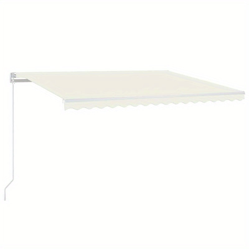 Awning manually extendable 400x350cm cream-colored, Backyard Shelter, Patio Cover, Retractable Canopy, Modern Sunshade, Durable Material, Pu Coated Fabric, Retractable Awning, Sunshade Cover, Garden Lovers, Homeowners