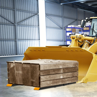 2000/4000/6000 Clamp-On Pallet Forks for Tractor Bucket - Heavy-Duty Quick Attach Bucket Forks with Adjustable Stabilizer Bar, Skid Steer & Loader Compatibility, Fits Attachments (No Tools/Compatible with Most Loader Buckets