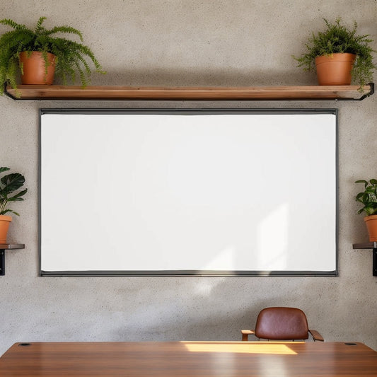 Projectiescherm – Projectiedoek – Beelddoek – Schermwand – Wandgemonteerd – 100 Inch – 16:9 Beeldverhouding – Mat Wit Polyester – Stevig IJzeren Frame