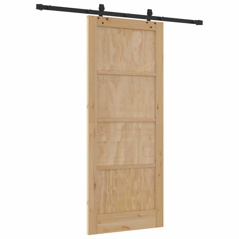 Schuifdeur Bruin – Houten Deur – Kamerdeur – Raumteverdeler – Minimalistische Deur – Duurzaam Hout – Maat 83x202 cm