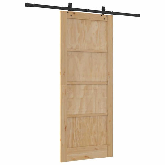 Schuifdeur Bruin – Houten Deur – Kamerdeur – Raumteverdeler – Minimalistische Deur – Duurzaam Hout – Maat 83x202 cm