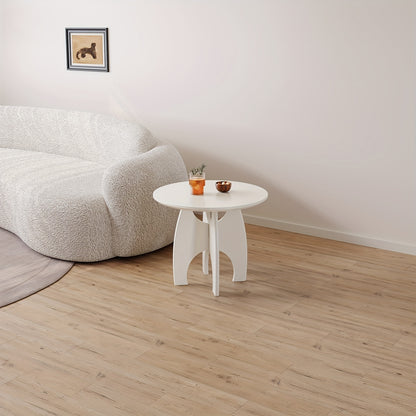 Witte Ronde Salontafel – Bijzettafel – Koffietafel – Tafel – Decoratietafel – Modern Minimalistisch Design – Unieke Sculpturale Poten – Compact Ruimtebesparend – Eenvoudige Montage
