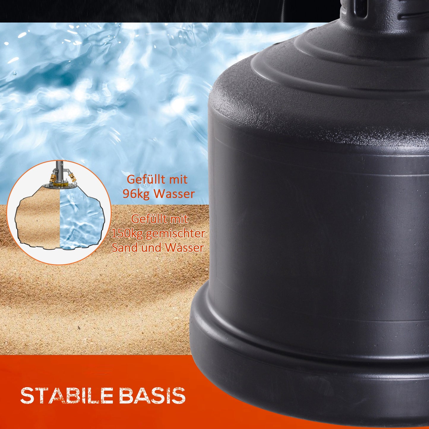Bokszak – Staande Bokszak – Bokspaal – Boksbal – Boksmachine – Verstelbare Hoogte 158-186 cm – Robuuste Basis Zand/Water Vulbaar