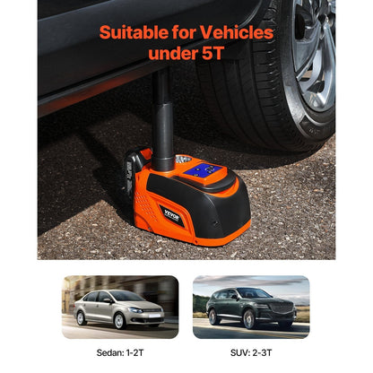 Elektrische Autokrik – Auto Krik – Hydraulische Krik – Draagbare Krik – 5 Ton Autokrik – Draadloos Met Afstandsbediening – LED Verlichting & Aluminium
