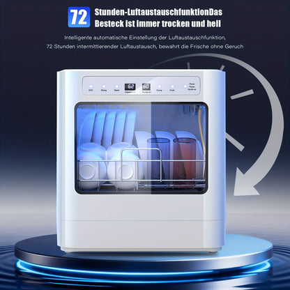 Tafelmodel Vaatwasser – Compacte Vaatwasser – Draagbare Vaatwasser – Aanrecht Vaatwasser – Kleine Vaatwasser – 4 Wasprogramma’s – Automatische Wateraanvoer Wit
