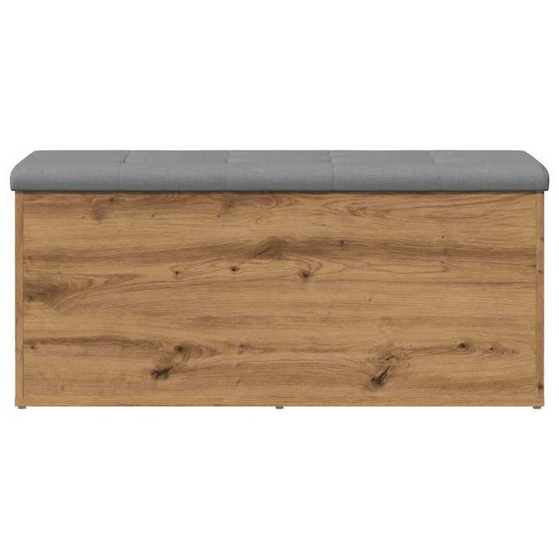 Houten Bank – Zitbank – Opbergbank – Bankje – Houten Opbergmeubel – Bruin – Massief Eikenhout – 102x42x45 cm – 3,2 Kubieke Voet Opbergruimte