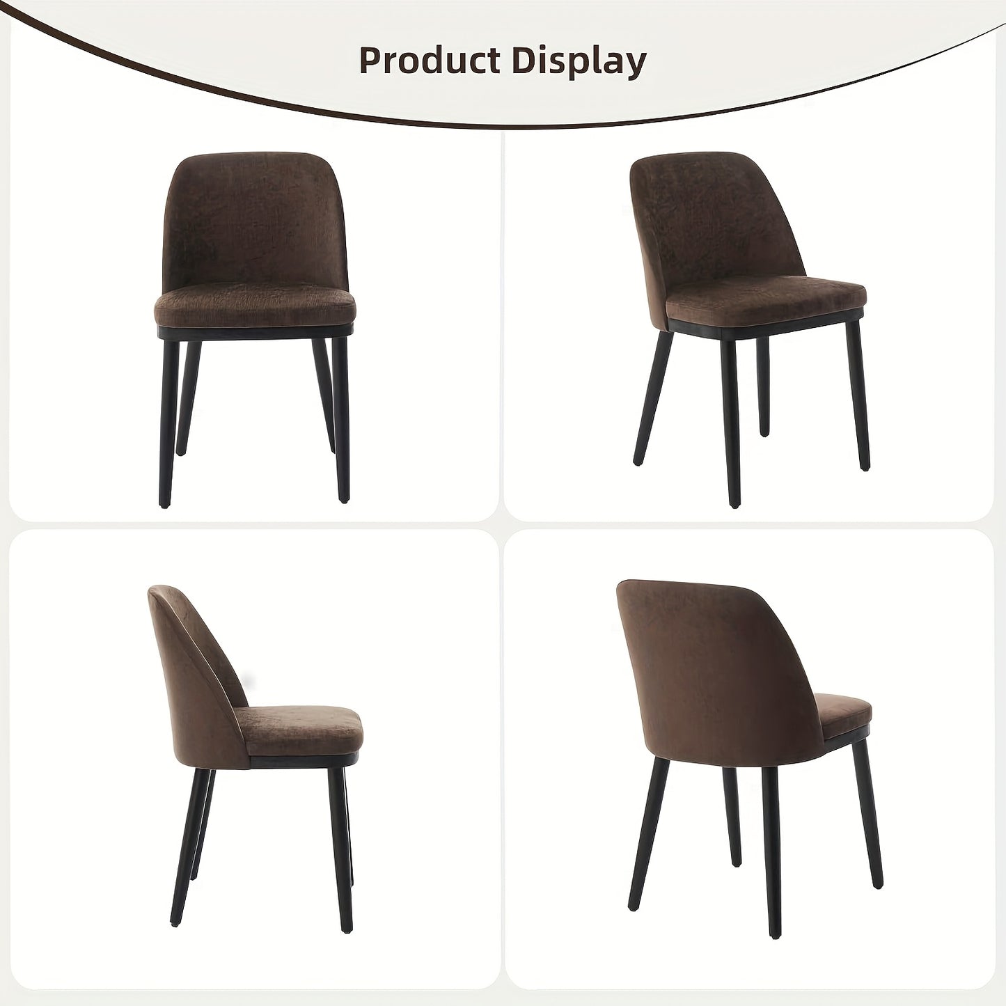 Eetkamerstoelen Set 6 – Stoelen, Keukenstoelen, Dining Chairs, Lunchstoelen – Modern Design – Dikke Kussens – Linnen Bekleding – Kunsthouten Poten – Comfortabel – Duurzaam