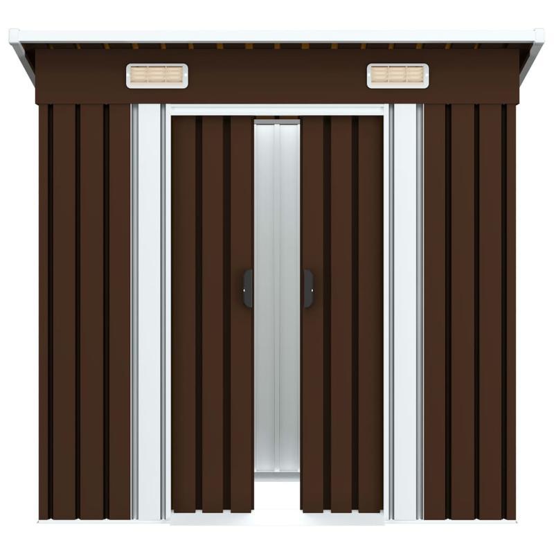 Tuinhuisje – Tuinschuur – Berging – Opberghok – Gereedschapsschuur – Gegalvaniseerd Staal – Koperkleurig Dak – Ventilatiegaten – 194x121x181 cm – Duurzaam – Roestbestendig