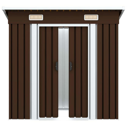 Tuinhuisje – Tuinschuur – Berging – Opberghok – Gereedschapsschuur – Gegalvaniseerd Staal – Koperkleurig Dak – Ventilatiegaten – 194x121x181 cm – Duurzaam – Roestbestendig