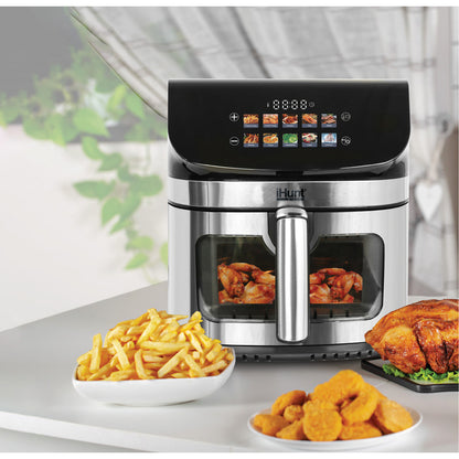Airfryer – Heteluchtfriteuse – Digitale Friteuse – Luchtfriteuse – Air Fryer Oven – 9L Inhoud – 2200W Vermogen – Dubbel Verwarmingssysteem 360° – Roestvrijstaal