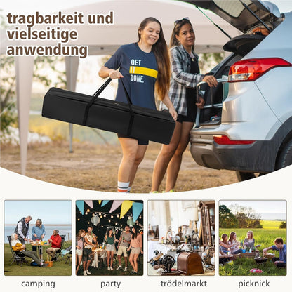 Pop-up Partytent – Vouwtent – Tuinkapscherm – Feesttent – Paviljoen – Verstelbare Hoogte – Water- en UV-bestendig Khaki 400x348 cm