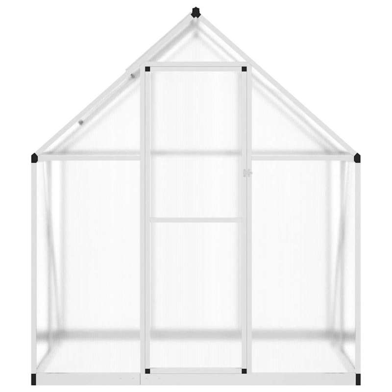 Aluminium Kas – Tuinkas – Plantenkas – Mini Kas – Buiten Kas – Silbern – Weerbestendig Aluminium Frame – 169x114x195 cm Met Fundering