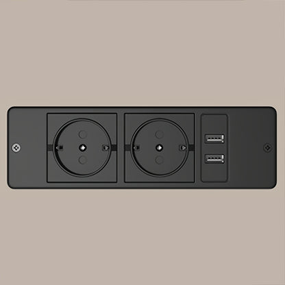 Nachtkastje – Bedside Table – Bijzettafel – Opberglade – Sfeerverlichting – Met LED-Verlichting En Oplaadstation – 2 USB-Poorten En Stopcontacten – Set Van 2 – 35x40x58 Cm – Stevig Hout – Zwart