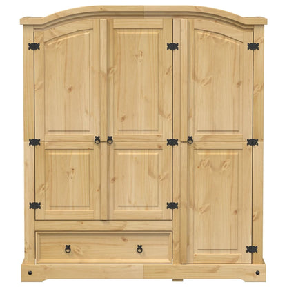 Modern Solid Pine Wood Wardrobe Cabinet with Oak - Large Freestanding Dresser, Easy Assembly, Spacious Storage (151.5x52x170cm / ≥3.2 cu m), Modern -Standing Armoire for Large Families & Bulk Clothing - Assembly Required)