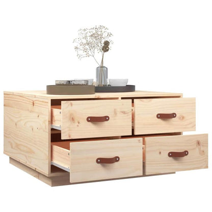 Coffee Table 80X80X45 Cm Solid Pinewood Removable, Suitable for Indoor Use And Suitable for All Seasons