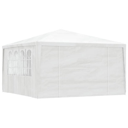 Professional Party Tent with Sidewalls, 90 g/square meter, 4x4m, White – Sturdy and Durable, Easy to Assemble, Ideal for Gatherings, Parties, Weddings, Camping, and Outdoor Activities, Portable Changing Tent, Camping Equipm