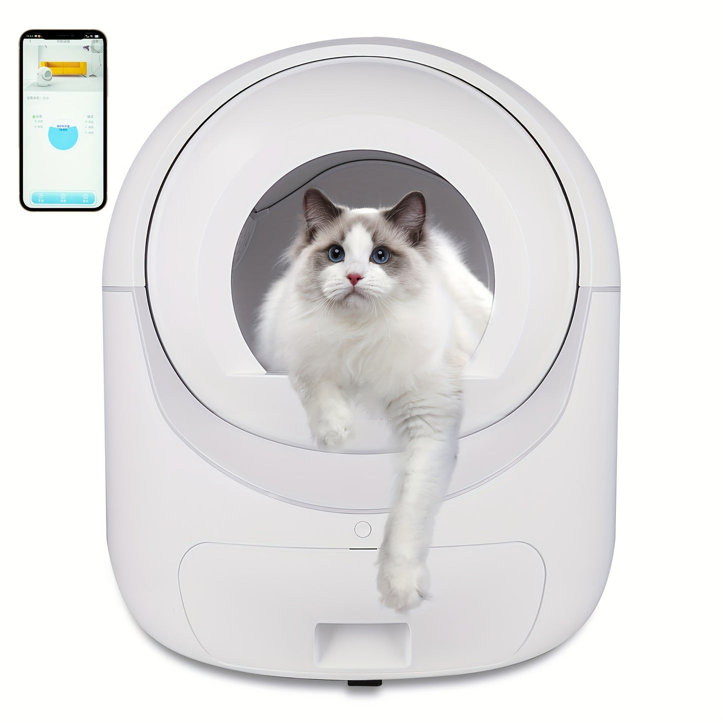 Kattenbak Elektrisch – Automatische Kattenbak – Zelfreinigende Kattenbak – Automatische Schepfunctie – Slimme Kattenbak Met App – Grote Inhoud 10L – Dubbele Geurverwijdering
